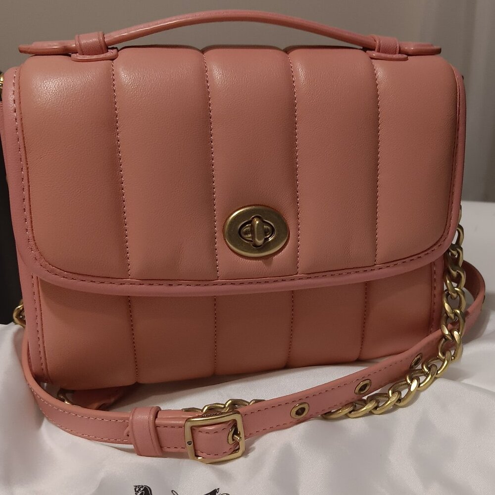 Coach Kip Turnlock Crossbody Cotton Candy Pink Handbag